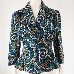 S.L.B. | Vintage Smocked Notch Collar Jack…